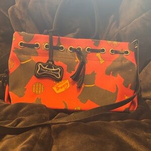 Dooney & Bourke Red and Black Scottie Dog Tote